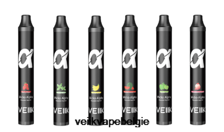 VEIIK Micko Alpha wegwerpvape 600 trekjes 500mAh meerdere smaken 462F58 - VEIIK Vape België