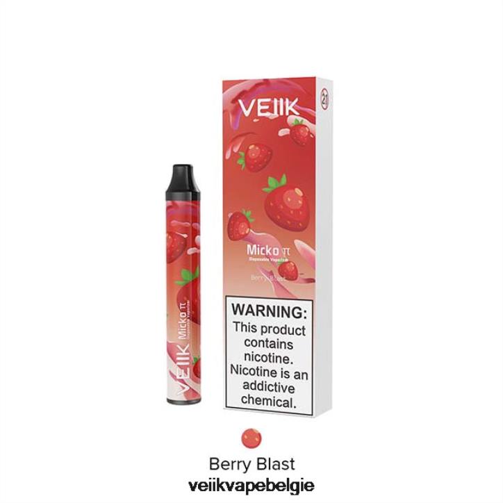 VEIIK Micko Pie wegwerpvape 600 trekjes Berry Blast 462F26 - Vape VEIIK Micko